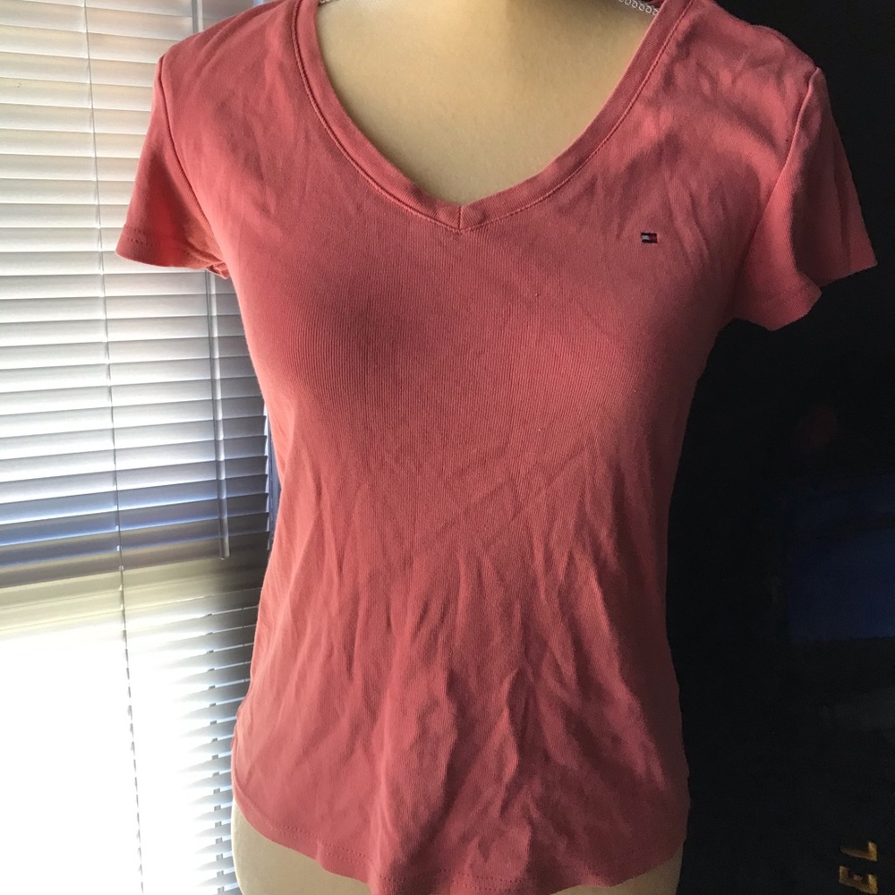 TOMMY HILFIGER PEACH/PINK SHIRT!!!